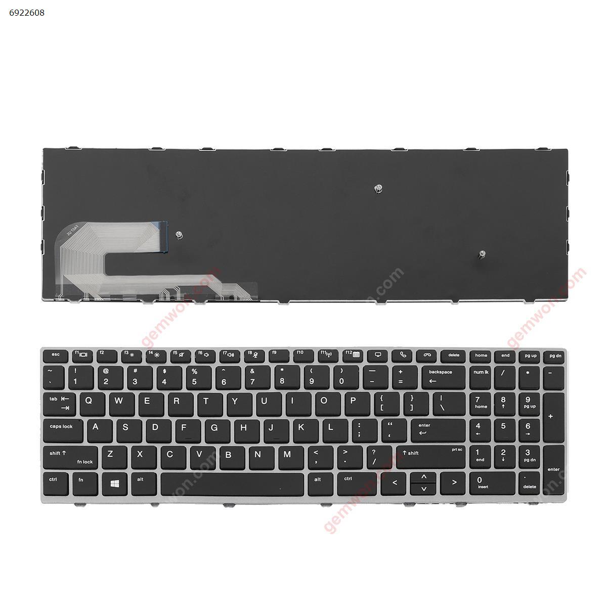Picture of New Replacement Laptop Keyboard For HP Elitebook 850 G5 755 G5 ZBook 15u G5 SILVER FRAME BLACK (OEM,Win8) US Layout
