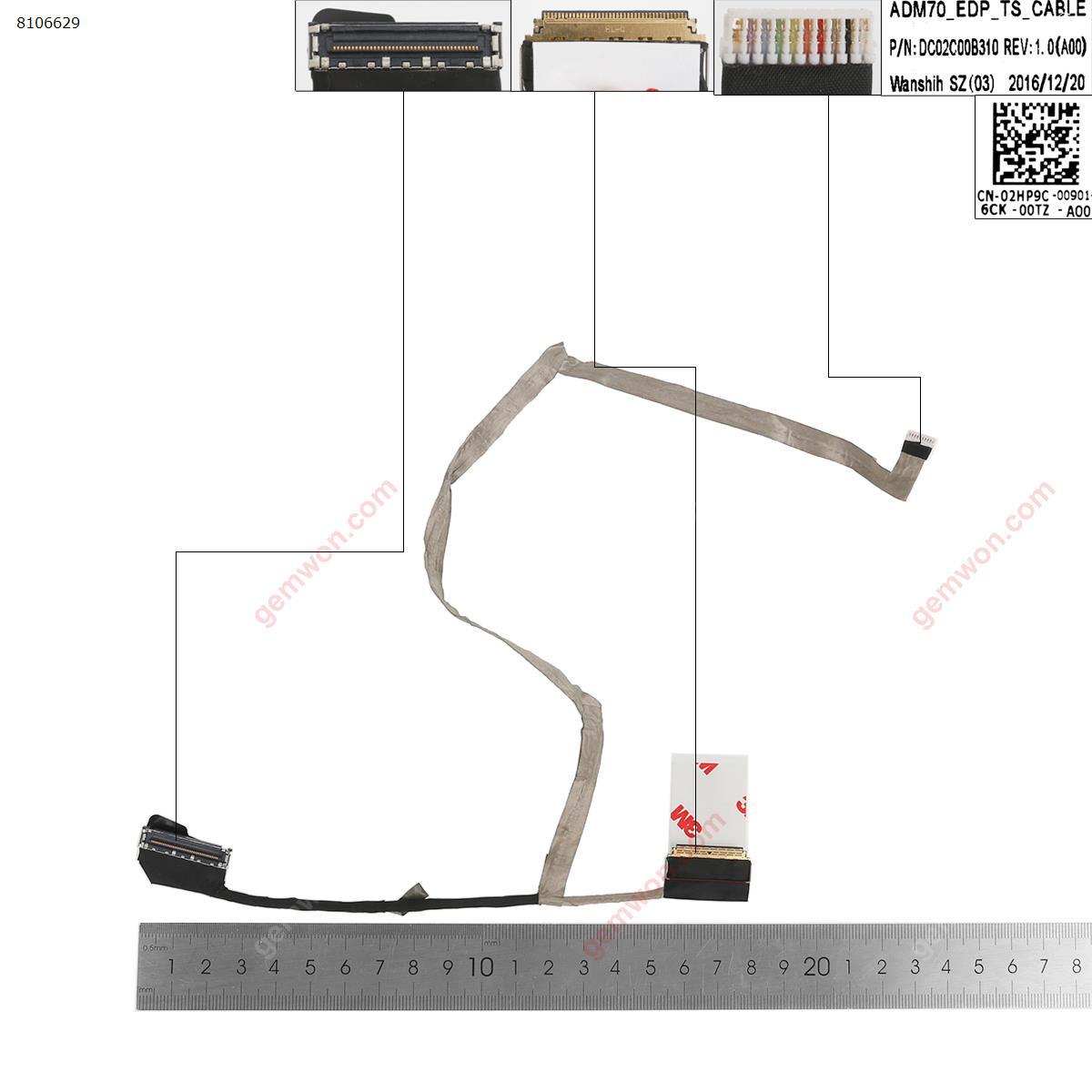 Picture of New LCD Display Screen Cable Replacement  For Dell  E5470 E5470A  DC02C00B310 02HP9C 40pin 2D  WITH TOUCH,ORG