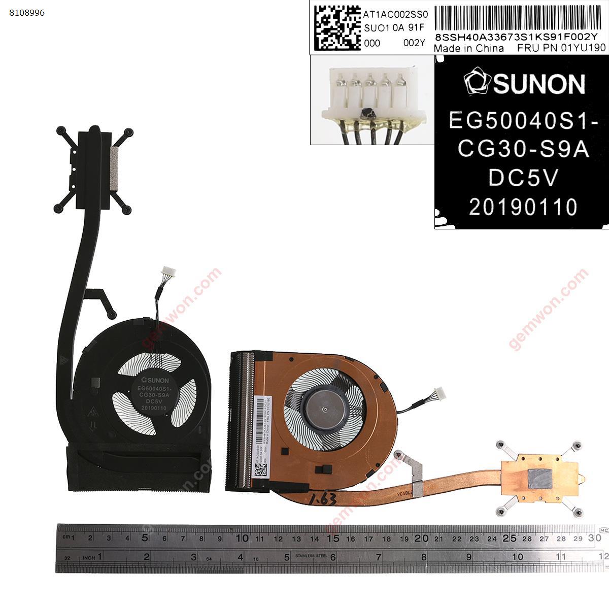Picture of New Replacement CPU Cooling Fan For Lenovo Thinkpad T490 SWG CPU Fan Heatsink（Original） 01YU190 Layout