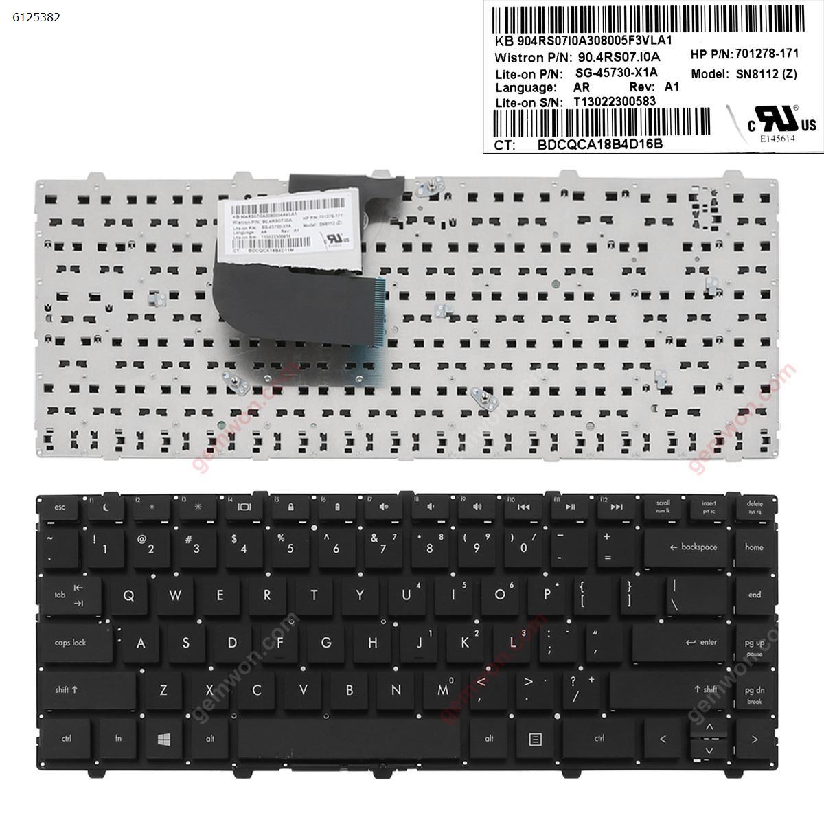 Picture of New Replacement Laptop Keyboard For HP ProBook 4340S 4341S 4441S BLACK (Without Frame win8) US Layout