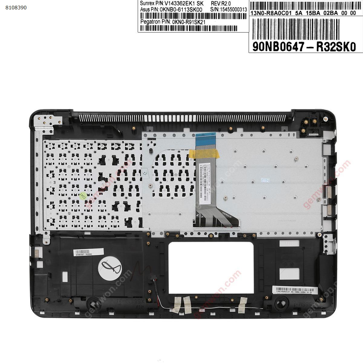 Picture of ASUS V555 palmres with SP keyboard case Upper cover Silver