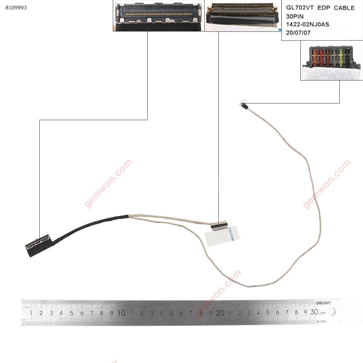 Picture of New LCD Display Screen Cable Replacement  For Asus S7 S7VS S7VM GL702 GL720VI GL702VT 30pin