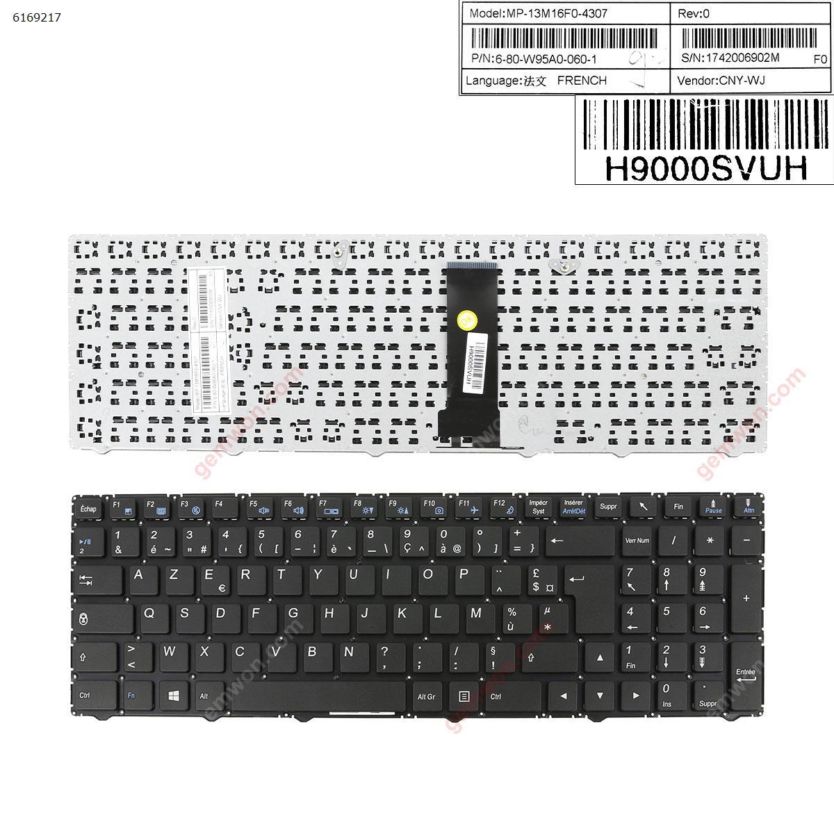 Picture of New Replacement Laptop Keyboard For CLEVO  WA50  BLACK   , Without  Backlit   ,Big Enter FR Layout