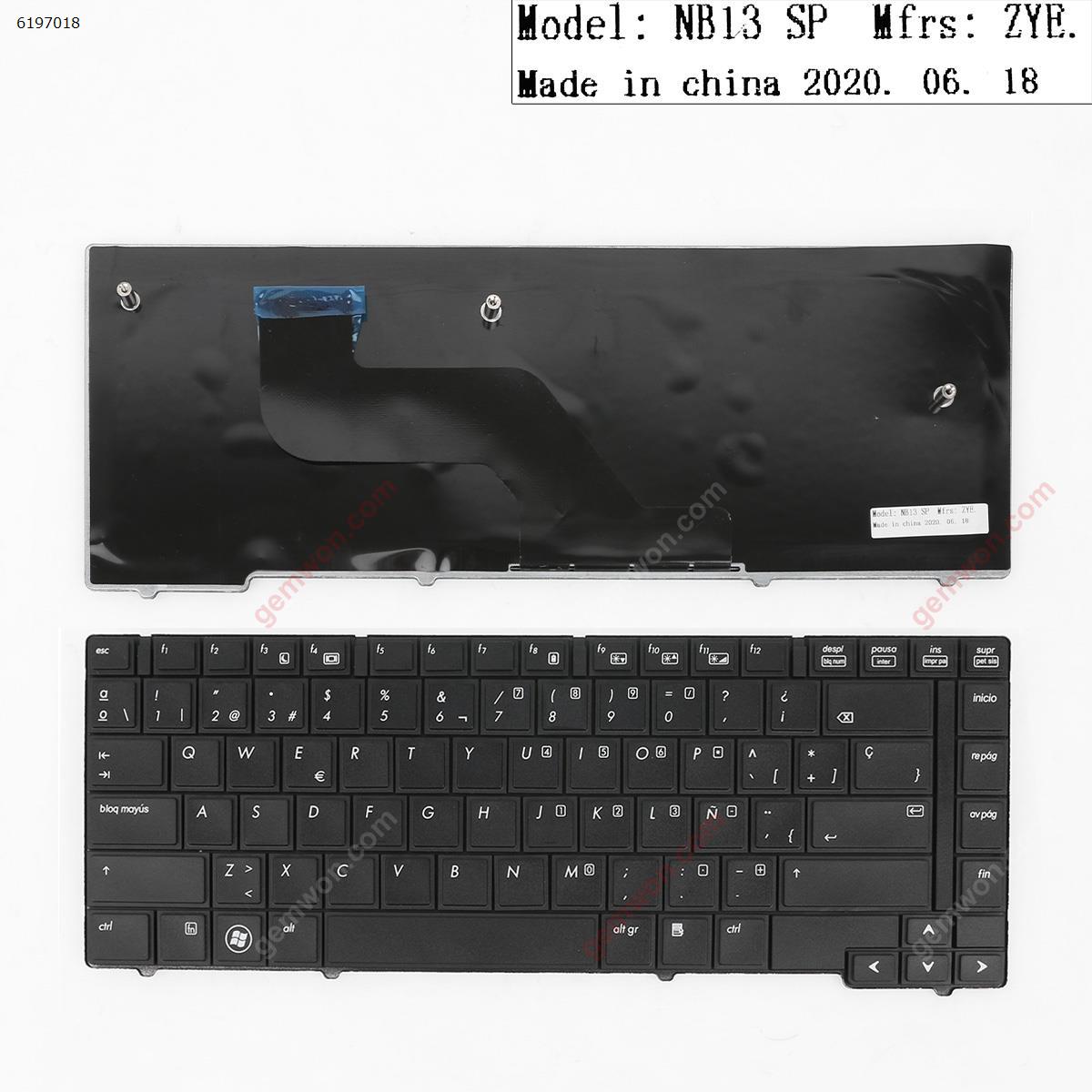 Picture of New Replacement Laptop Keyboard For HP EliteBook 8440P 8440W BLACK(Without Point stick,Small Enter) SP Layout