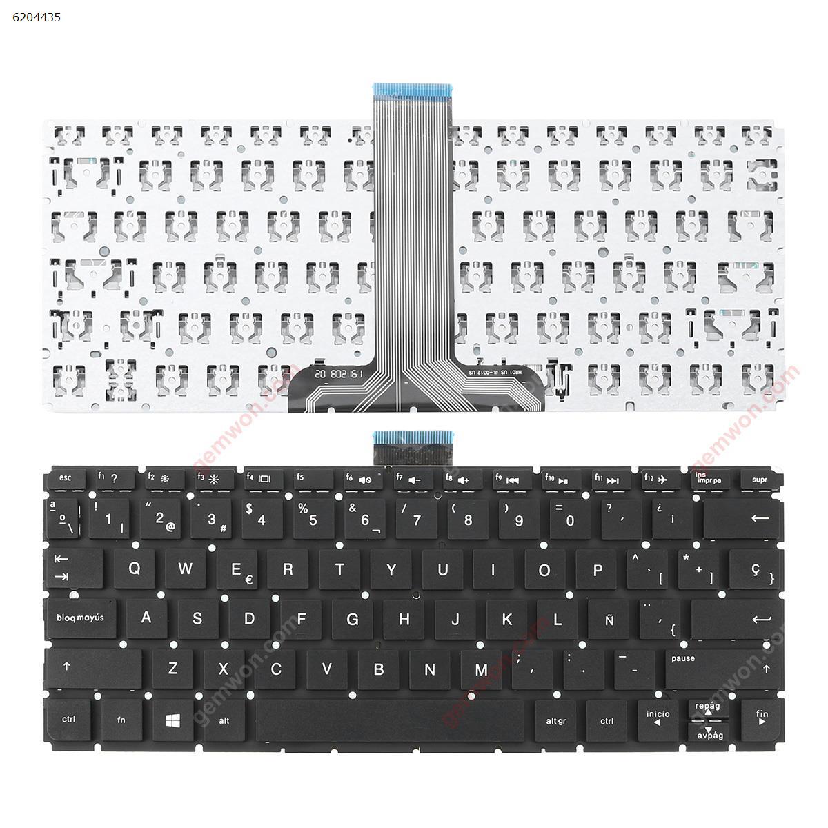 Picture of New Replacement Laptop Keyboard For HP Pavilion 11-K BLACK(Without FRAME ,Small Enter,WIN8) SP Layout