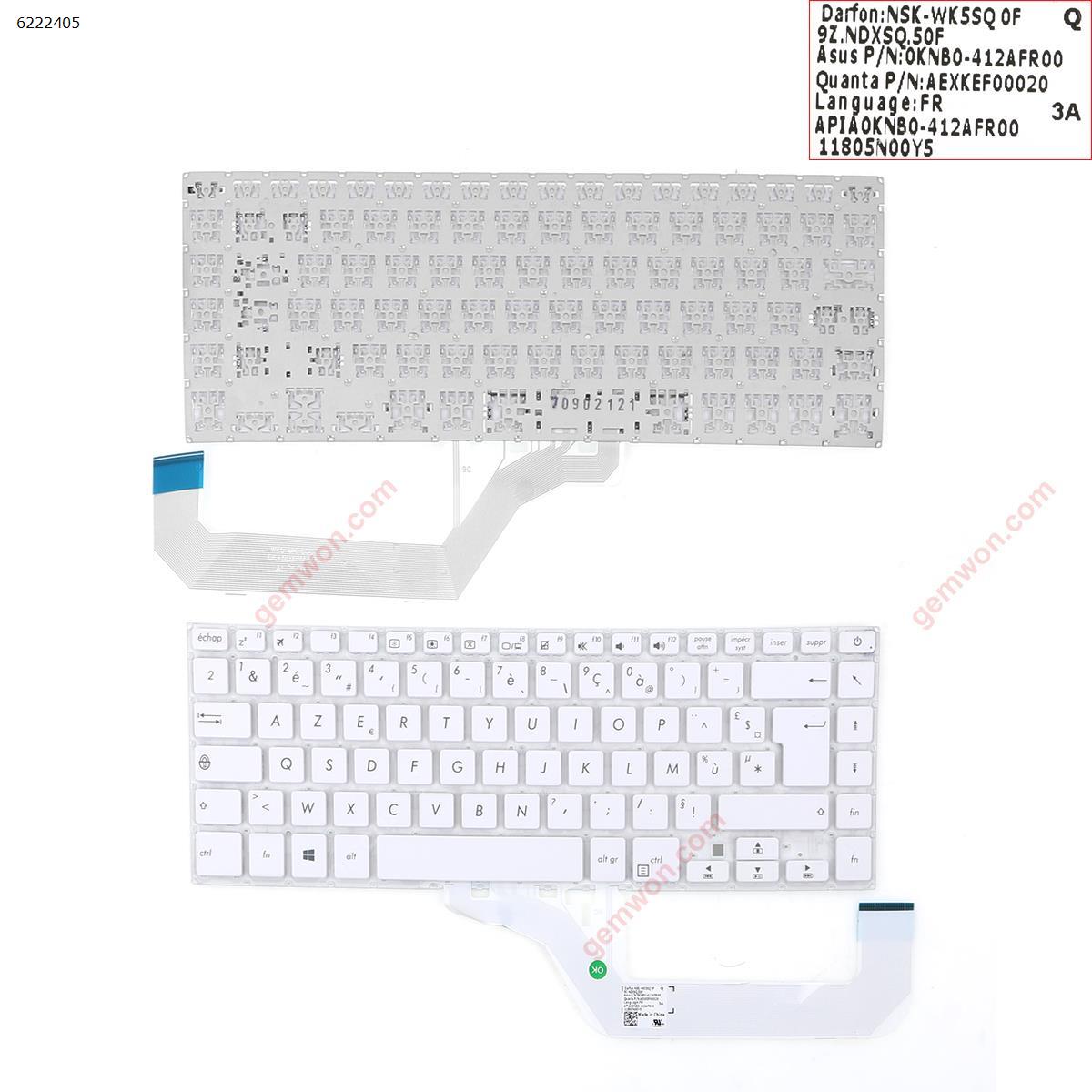 Picture of New Replacement Laptop Keyboard For ASUS X505   WHITE   (  Without  Backlit  ,Big Enter  ) FR Layout