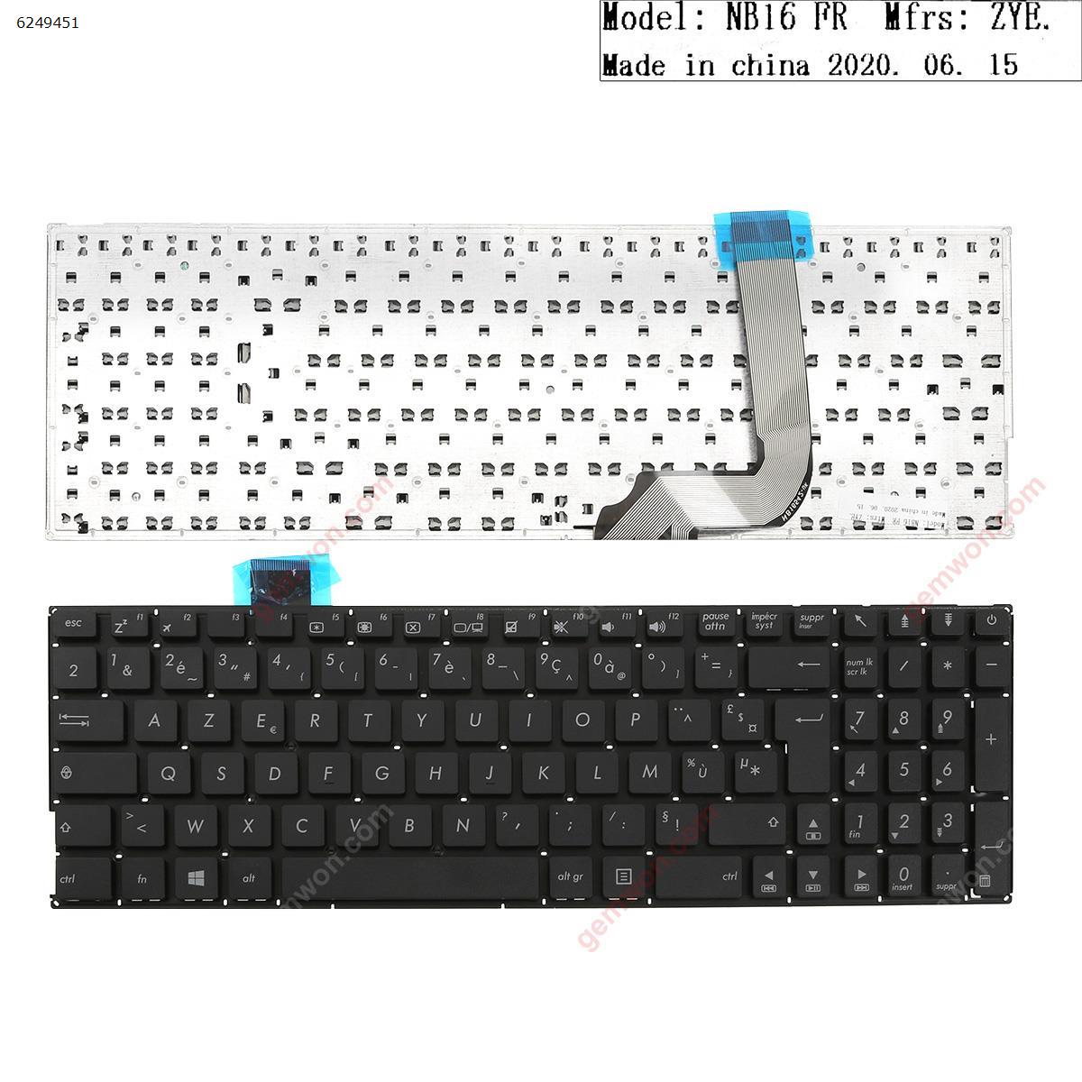 Picture of New Replacement Laptop Keyboard For ASUS X542 X542B BLACK  Without FRAME ，OEM FR Layout