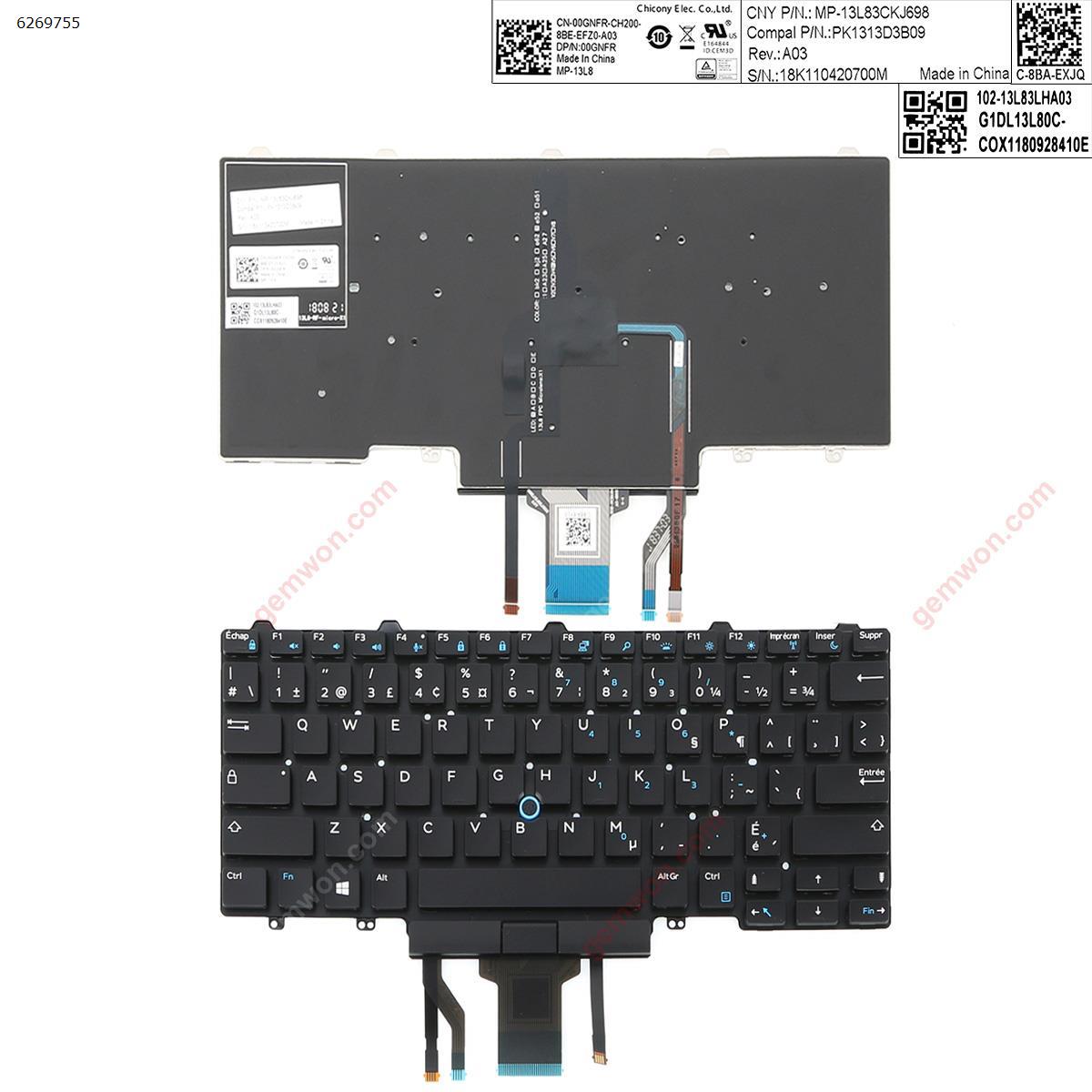Picture of New Replacement Laptop Keyboard For DELL E5450   BLACK  (Backlit  , small  enter ) CA/CF Layout