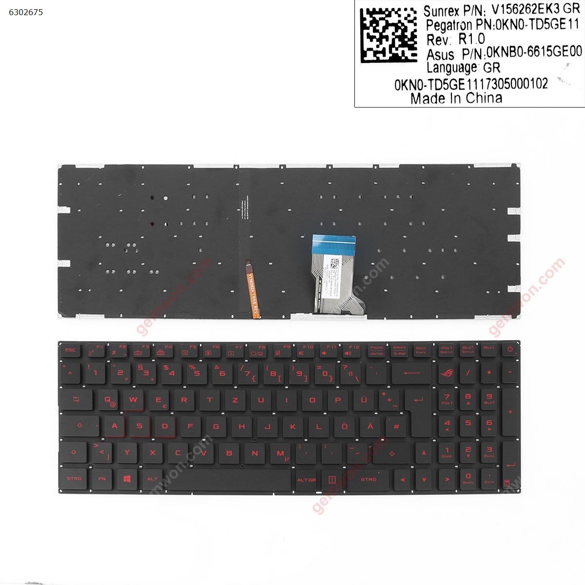 Picture of New Replacement Laptop Keyboard For Asus GL502VM GL502VS GL502VT GL502VY GL702VS GL702V BLACK(Red Backlit,Red Printing) WIN8 GR Layout