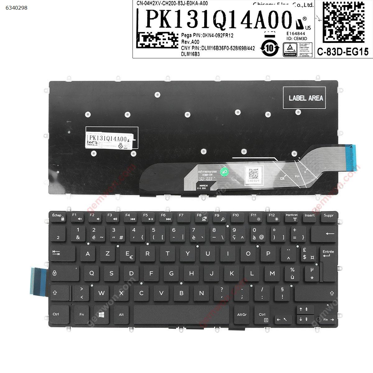 Picture of New Replacement Laptop Keyboard For DELL Inspiron Gaming 14 7466     BLACK   (  Without  Backlit  ,Big Enter  ) FR Layout