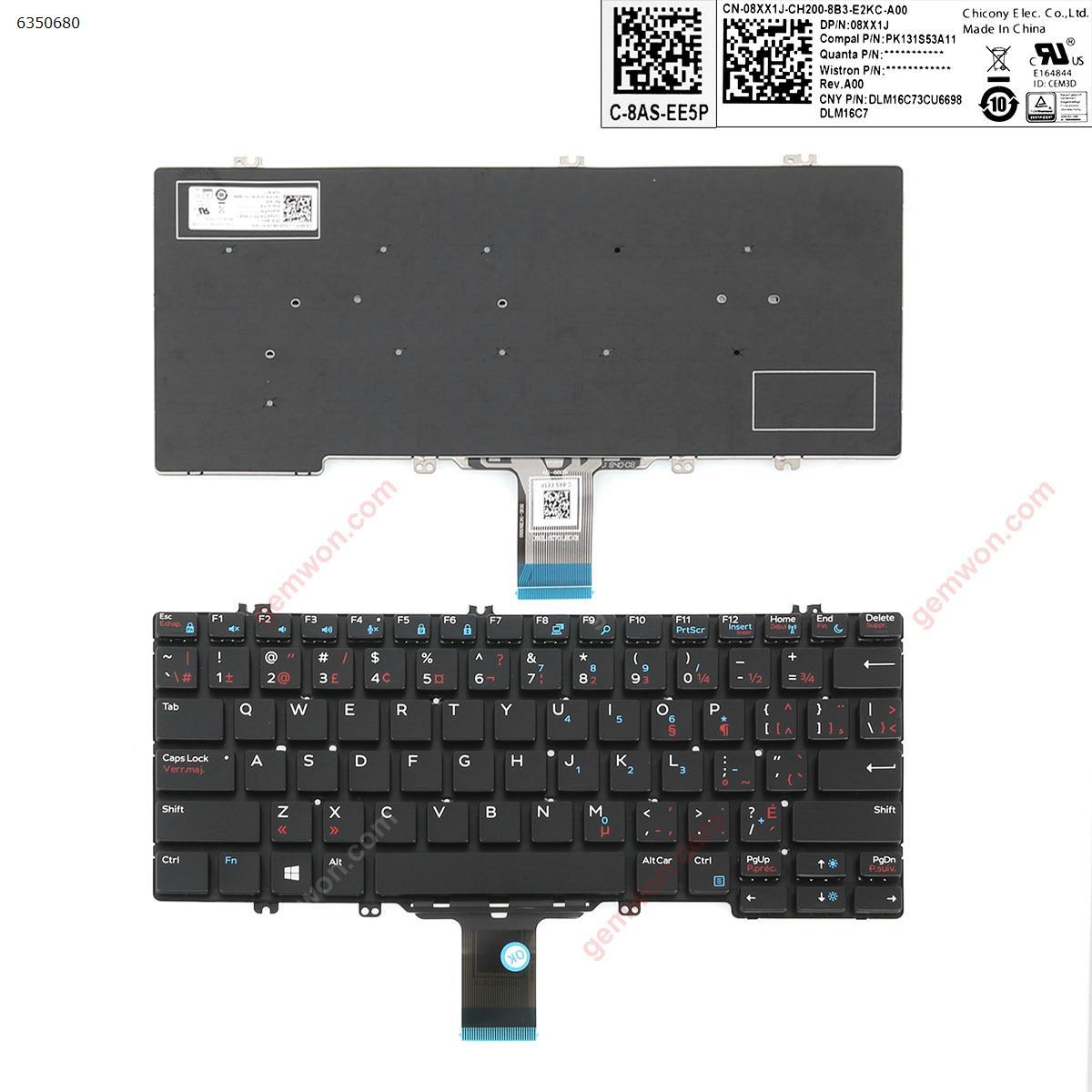 Picture of New Replacement Laptop Keyboard For DELL 7280 black (without backlit,small enter) CA/CF Layout