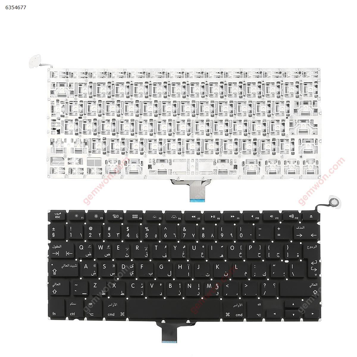 Picture of New Replacement Laptop Keyboard For Apple Macbook Pro Unibody  A1278  A1322  MB467  BLACK(without Backlit) AR Layout