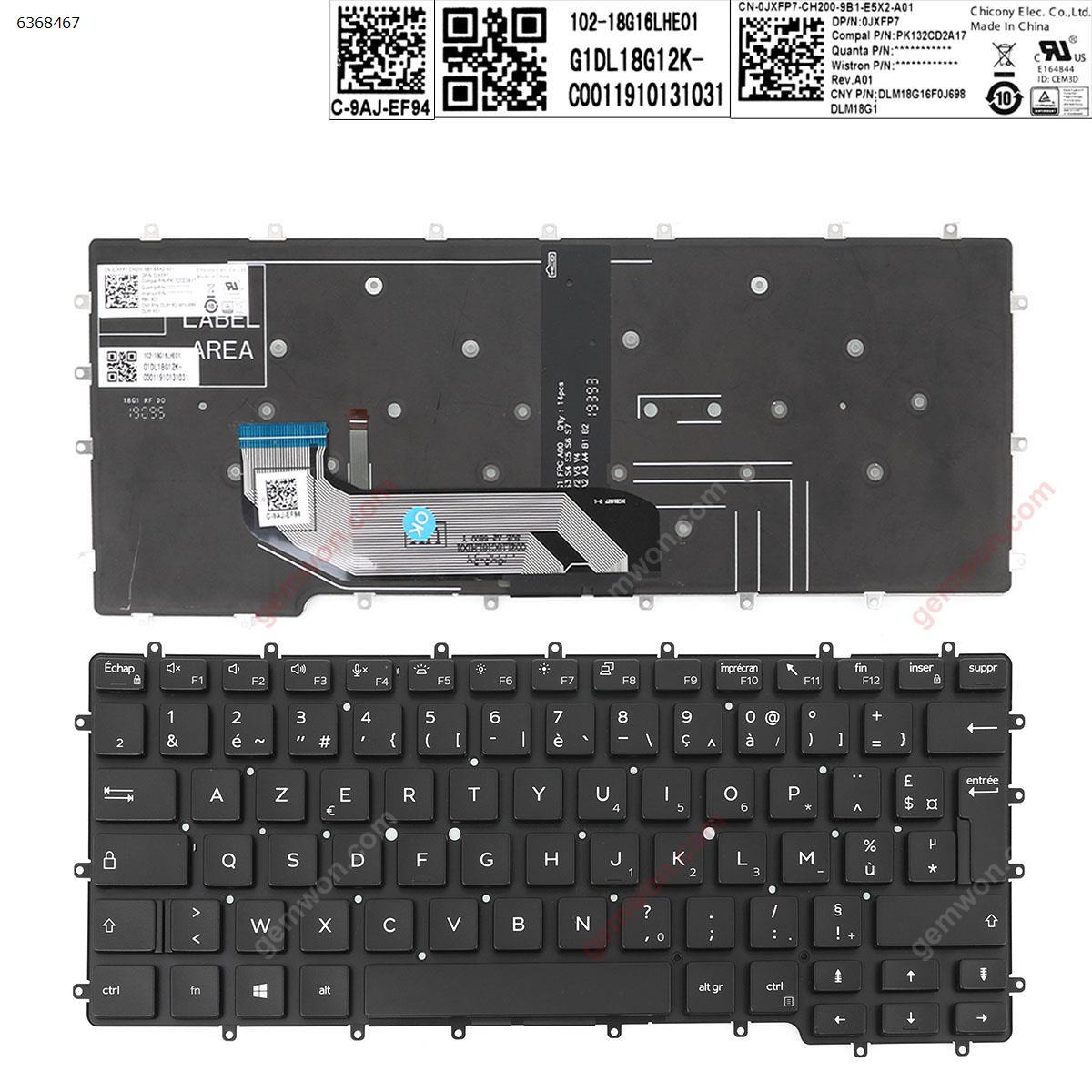Picture of New Replacement Laptop Keyboard For DELL Latitude 7400 2-in - 1   BLACK   (  Backlit  ,Big Enter  ) FR Layout