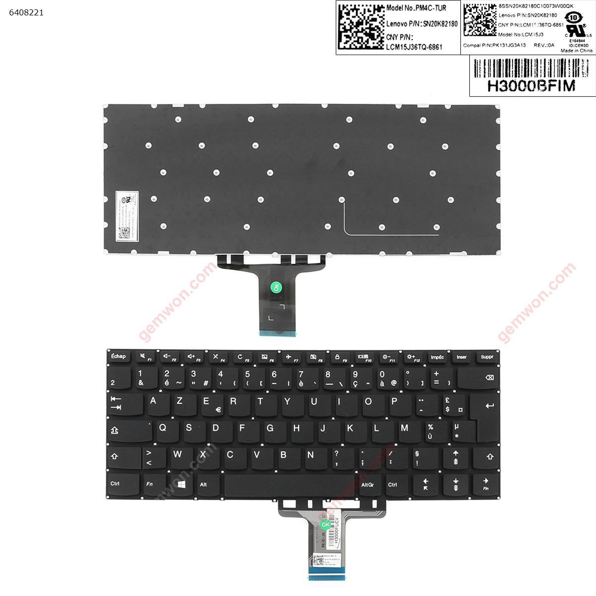 Picture of New Replacement Laptop Keyboard For lenovo Ideapad 310S-14 310S-14ISK 510S-14IKB 710S-14 BLACK win8(Without FRAME ,Cable  Folded ) FR Layout