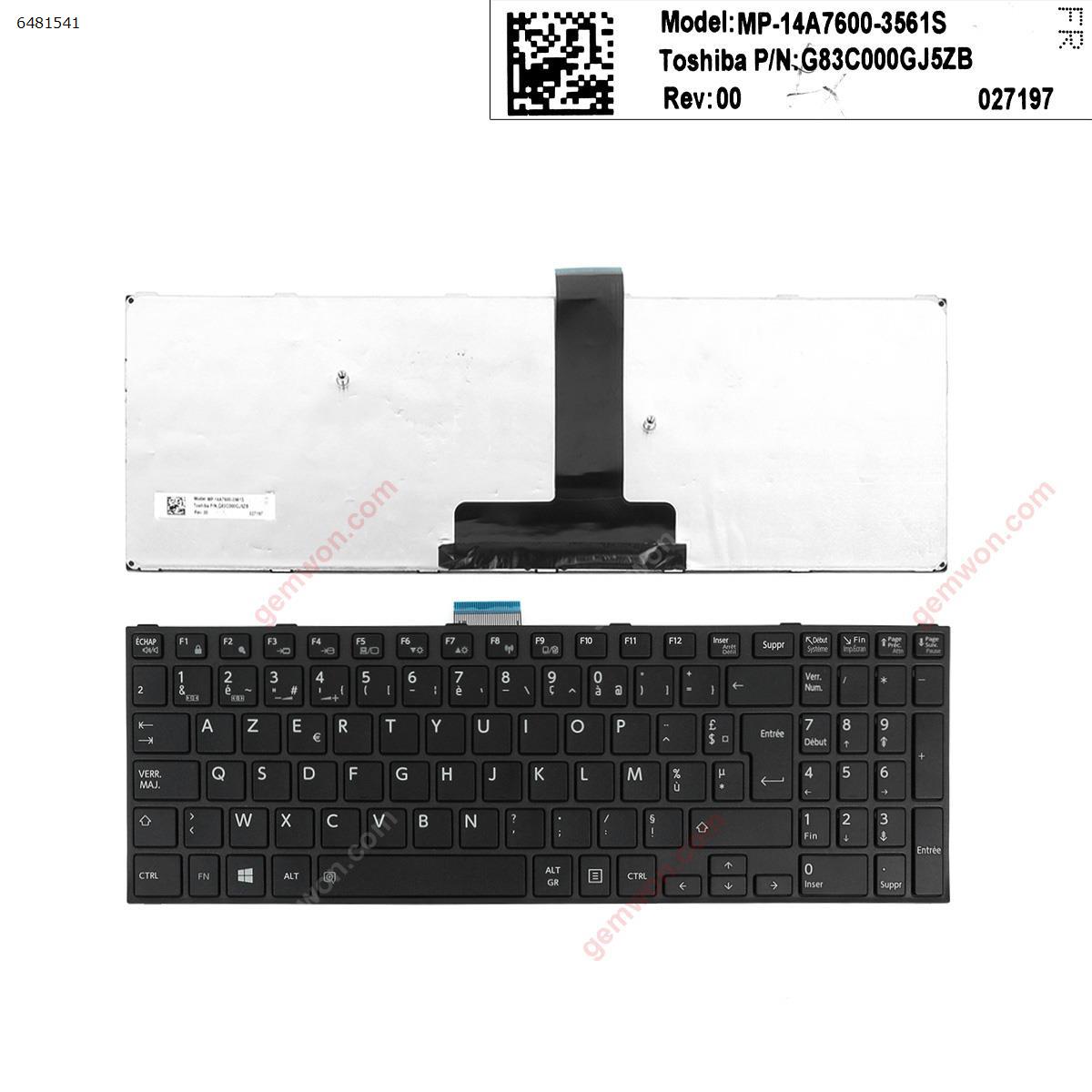 Picture of New Replacement Laptop Keyboard For TOSHIBA   R50-C   BLACK  ,Without  Backlit  ,Big Enter FR Layout