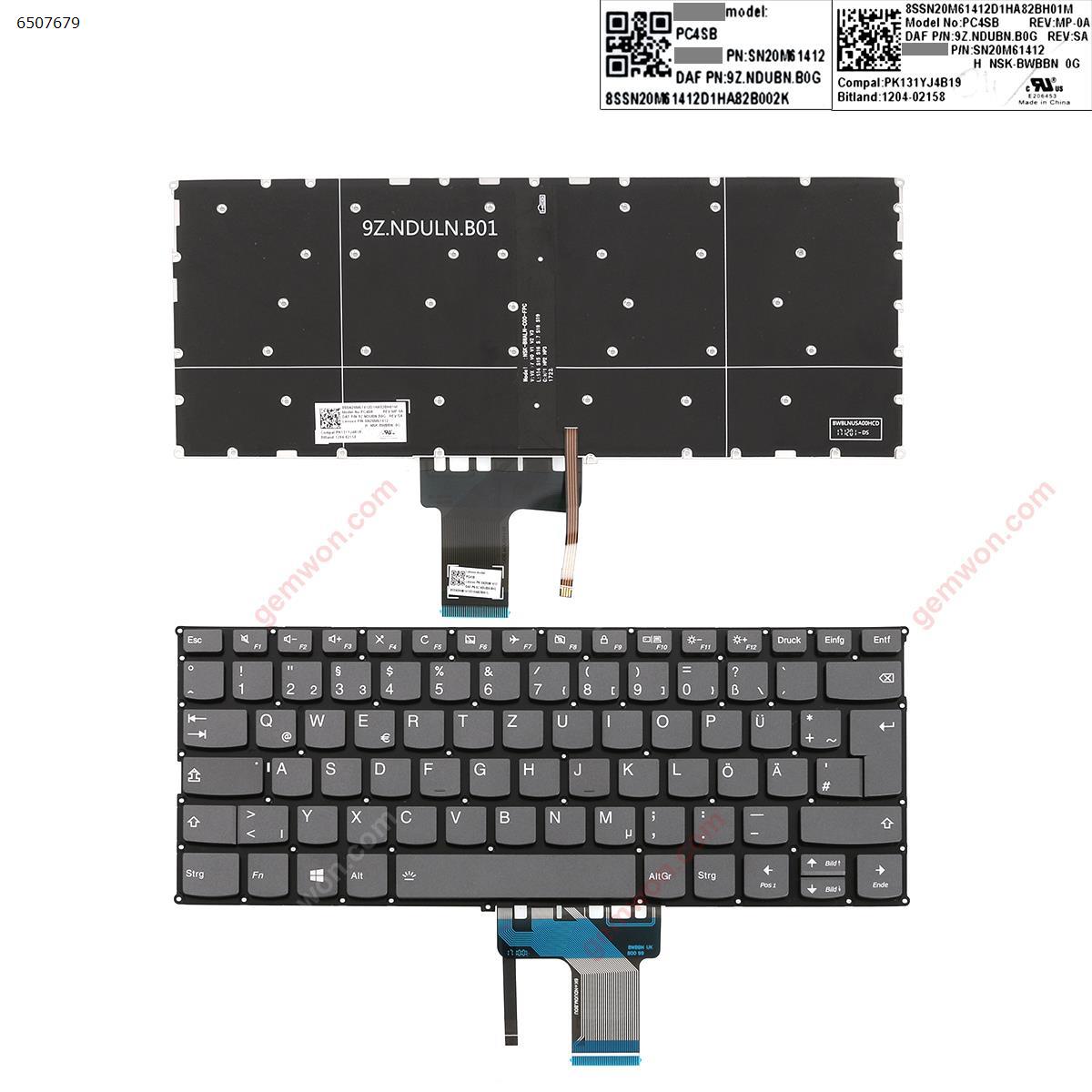 Picture of New Replacement Laptop Keyboard For Lenovo YOGA 720s-13 720s-13ISK 720s-13IKB 720s-13IKBR GRAY(Backlit，Without Point ，WIN8)  Gr Layout