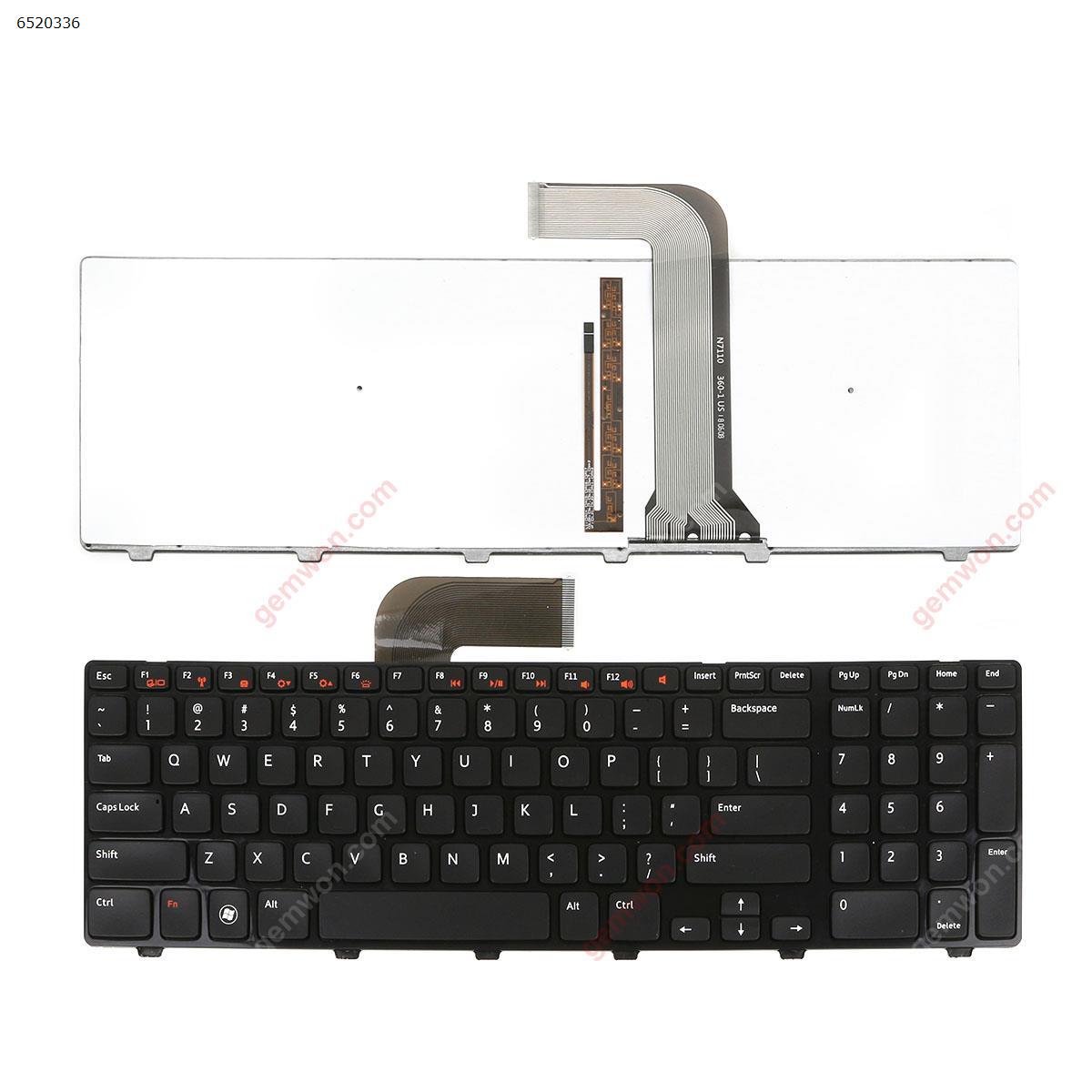 Picture of New Replacement Laptop Keyboard For DELL NEW Inspiron 17R N7110 GLOSSY FRAME BLACK (Backlit) US Layout