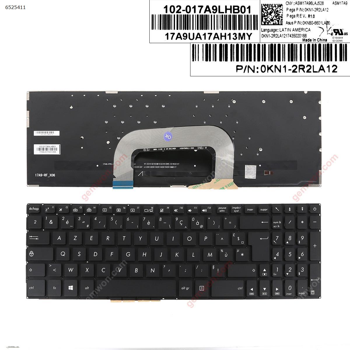 Picture of New Replacement Laptop Keyboard For ASUS X705   BLACK (  Backlit  ,Big Enter  ,Cable  Folded  ) FR Layout