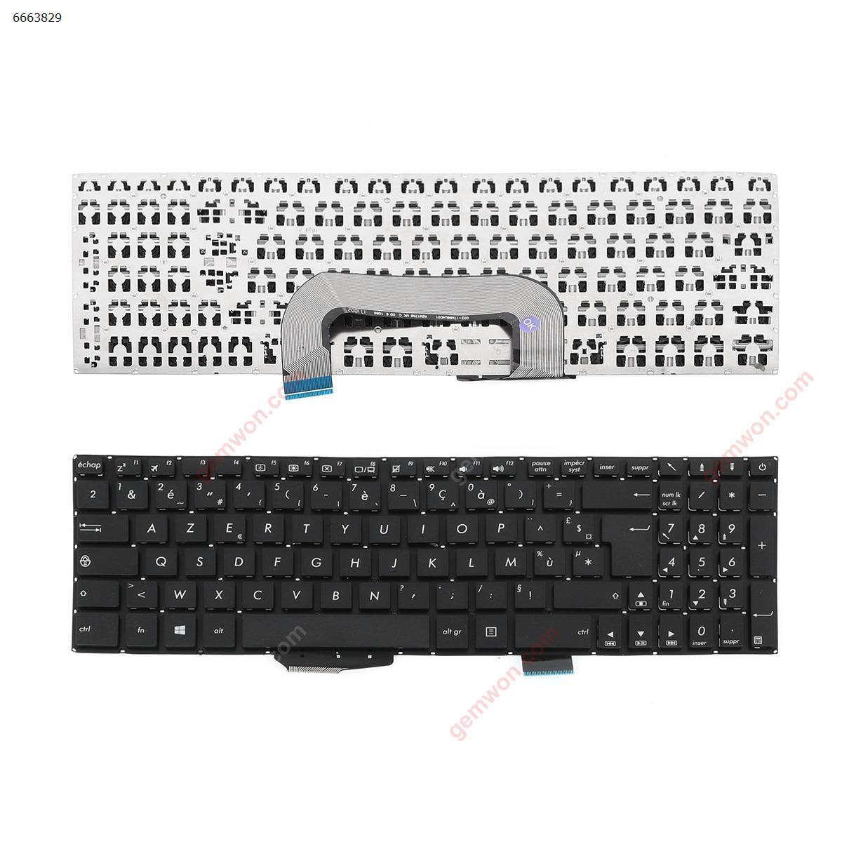 Picture of New Replacement Laptop Keyboard For ASUS X705   BLACK (  Without  Backlit  ,Big Enter  ,Cable  Folded  ) FR Layout