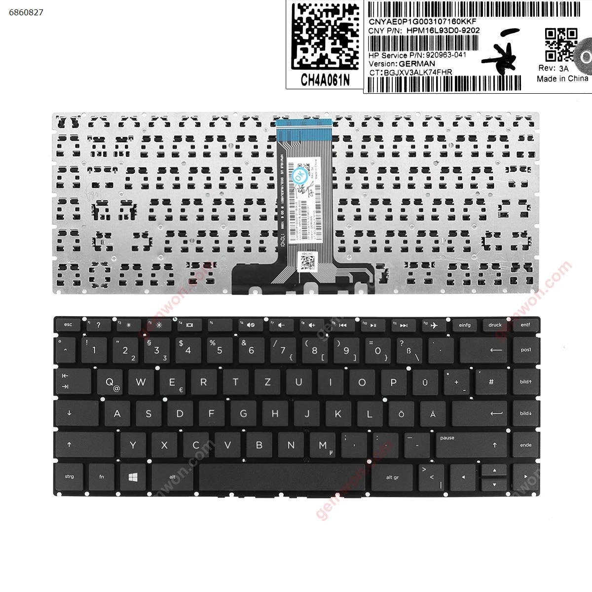 Picture of New Replacement Laptop Keyboard For HP Pavilion 14-BS 14-BS000 14-BS100 14-BS500  GRAY ,Without  Backlit,  Small  Enter GR Layout