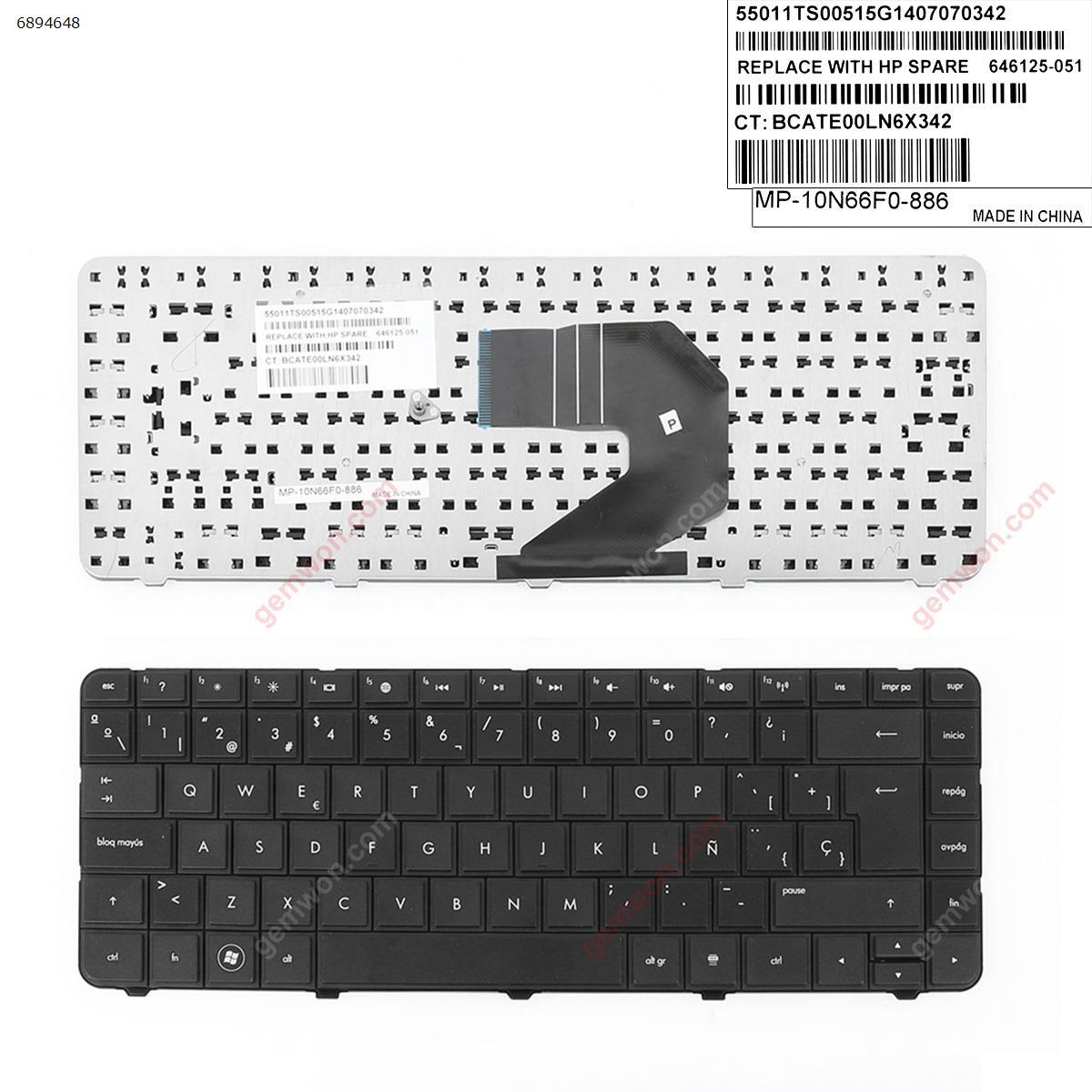 Picture of New Replacement Laptop Keyboard For HP Pavilion G4-1000 G6-1000 CQ43 CQ57 430 630S BLACK OEM(  With Foil,   Reprint ，  Win8) SP Layout