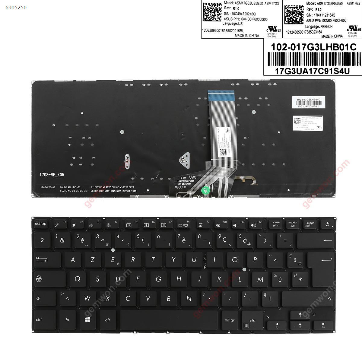 Picture of New Replacement Laptop Keyboard For ASUS S410    BLACK  (   Backlit   ,Big Enter   ) FR Layout