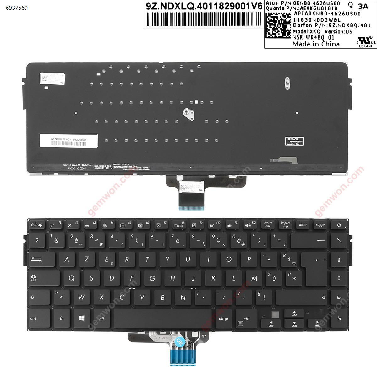 Picture of New Replacement Laptop Keyboard For ASUS VivoBook S15 S510UA S510UN S510UQ S510UR BLACK(without FRAME)  ?	 FR Layout