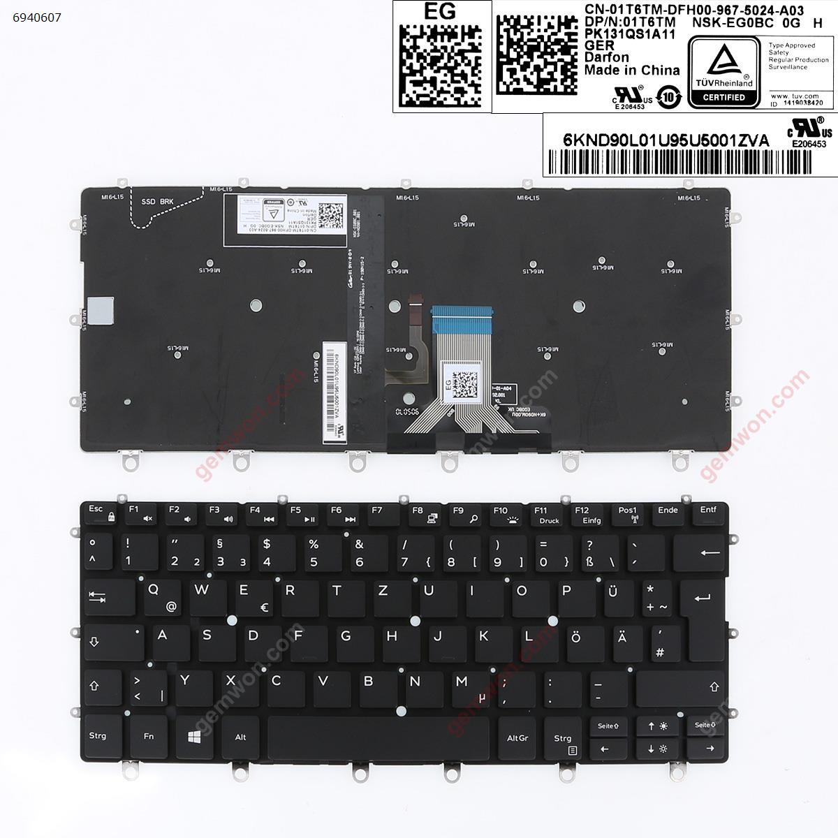 Picture of New Replacement Laptop Keyboard For DELL 9365   BLACK (Backlit  ,  Big Enter  ) GR Layout