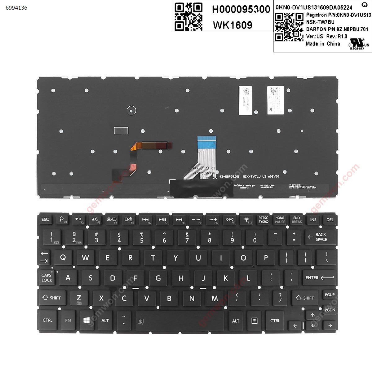 Picture of New Replacement Laptop Keyboard For TOSHIBA  L15W  P25W   BLACK (Without FRAME，Backlit, Without Foil,win8 ） US Layout