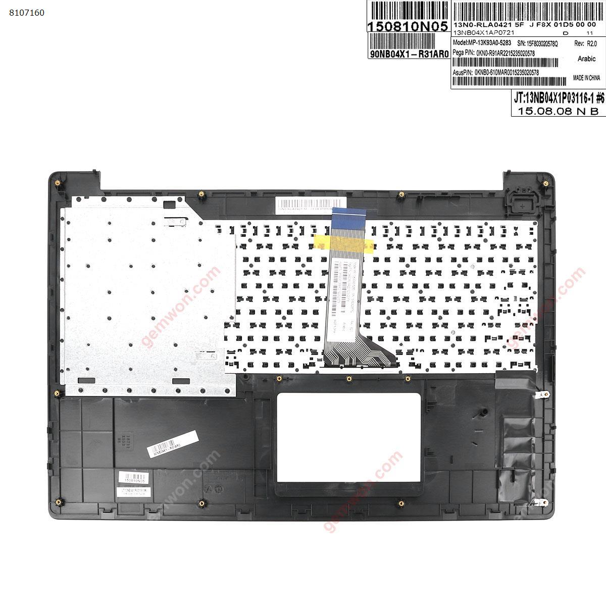 Picture of New Replacement Laptop Cover For Asus X553M X553MA palmres with US keyboard case Upper cover Black