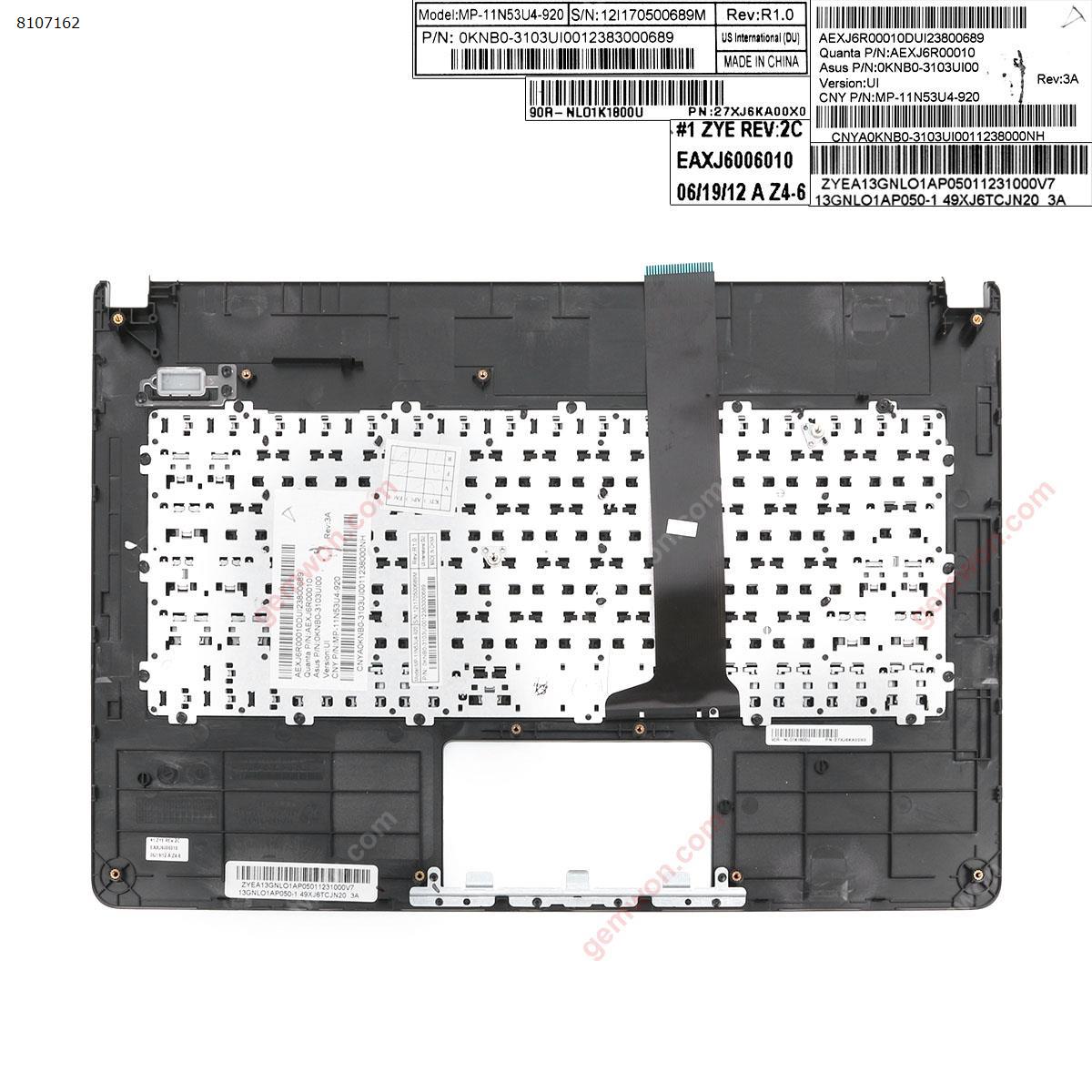 Picture of New Replacement Laptop Cover For Asus  X301 X301A palmres with US keyboard case Upper cover Black