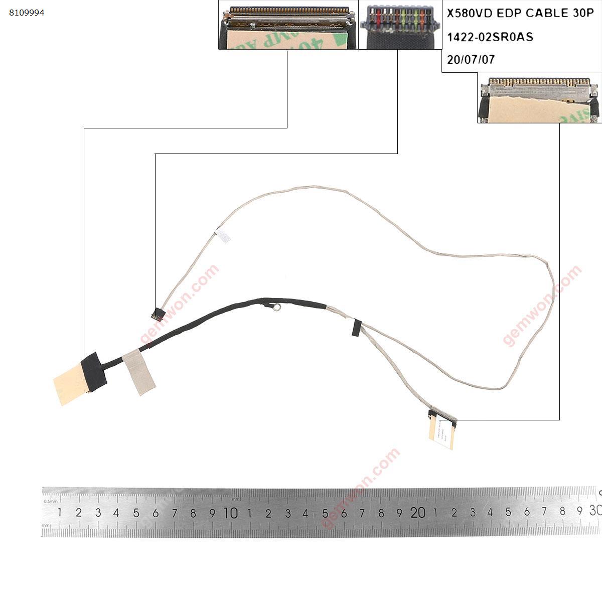 New LCD Display Screen Cable Replacement  For Asus NX580V X580 X580NV NX580VD 30pin的图片