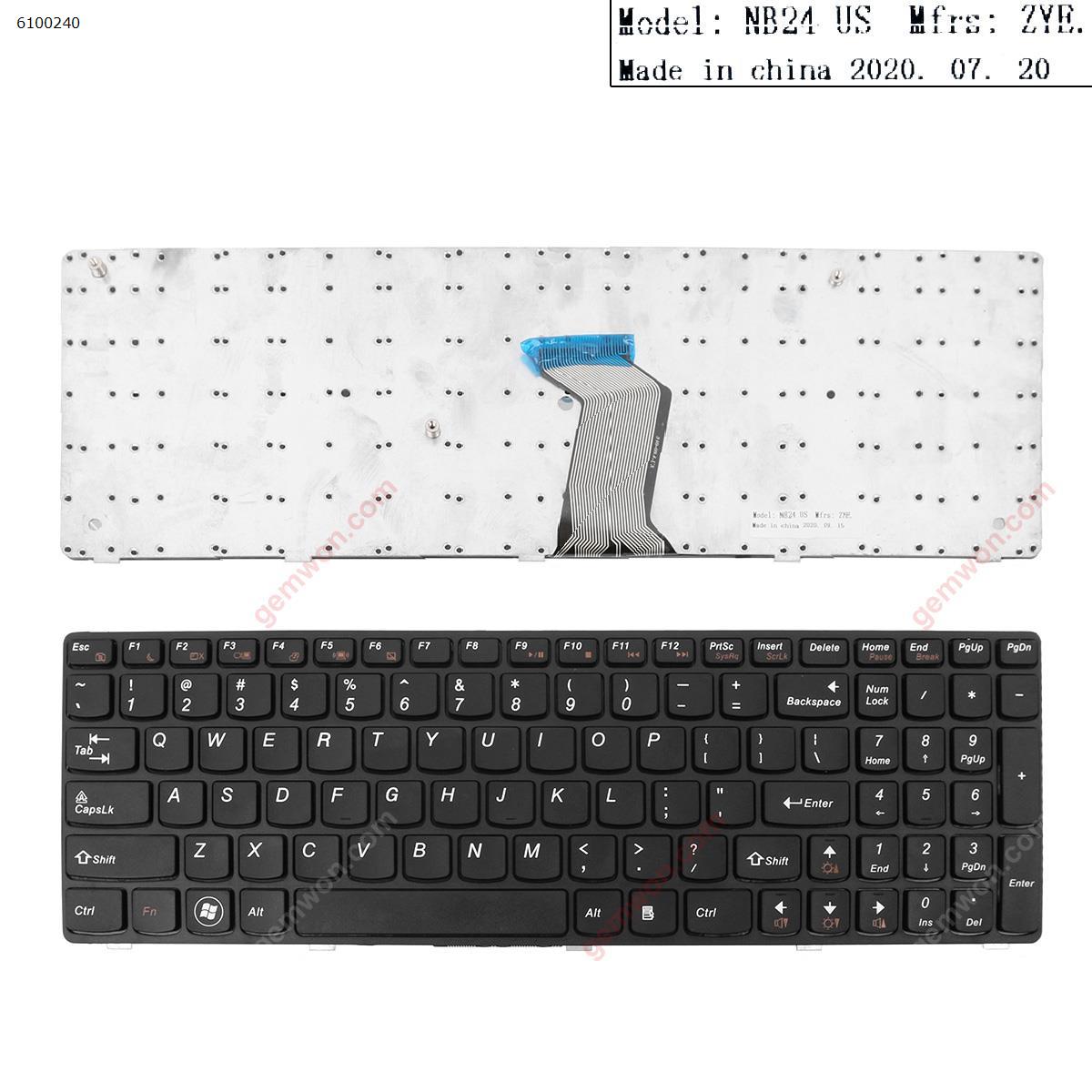Picture of New Replacement Laptop Keyboard For LENOVO  V570 B570 B590 BLACK FRAME BLACK OEM US Layout