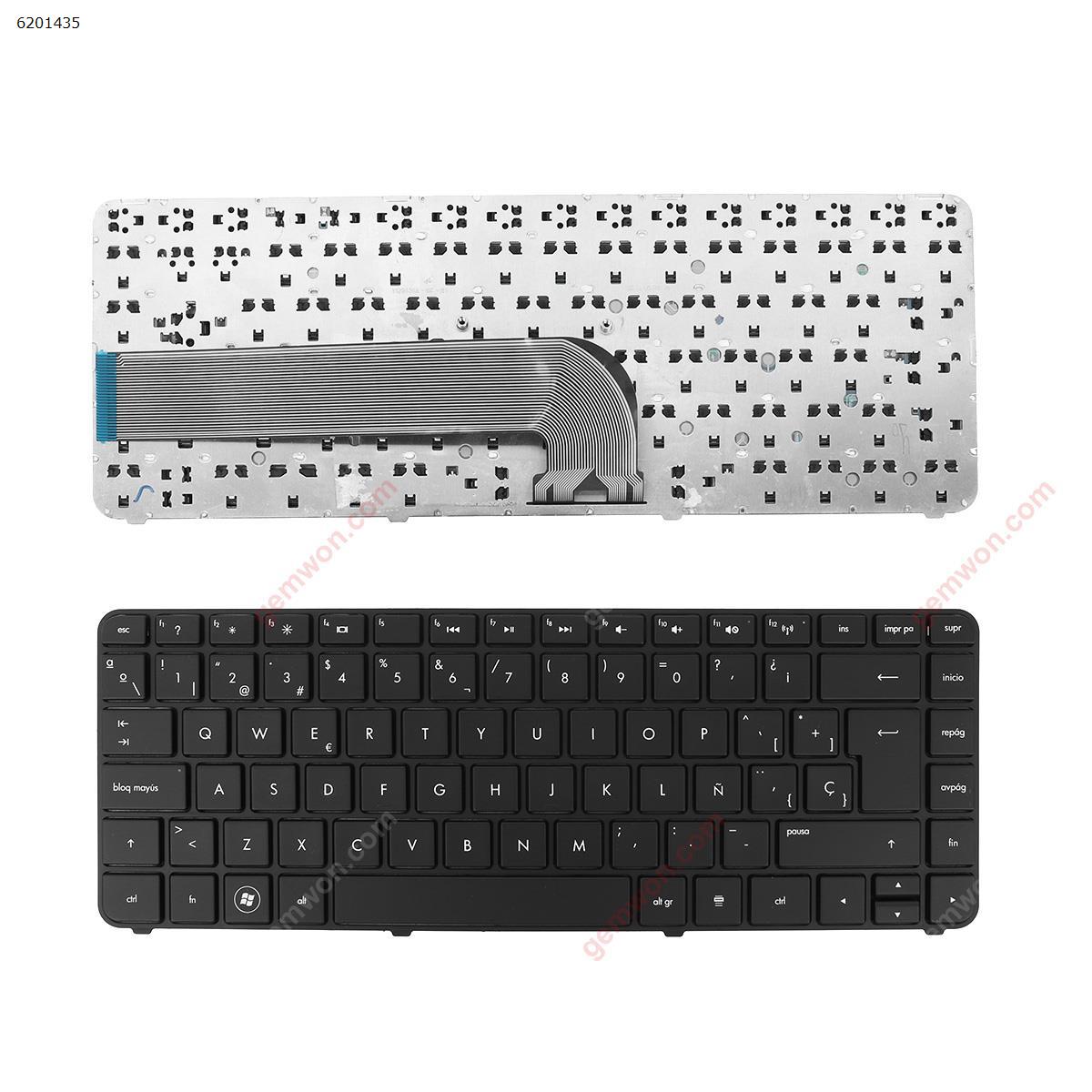 Picture of New Replacement Laptop Keyboard For HP DV4-3000 DV4-4000 BLACK FRAME BLACK SP Layout