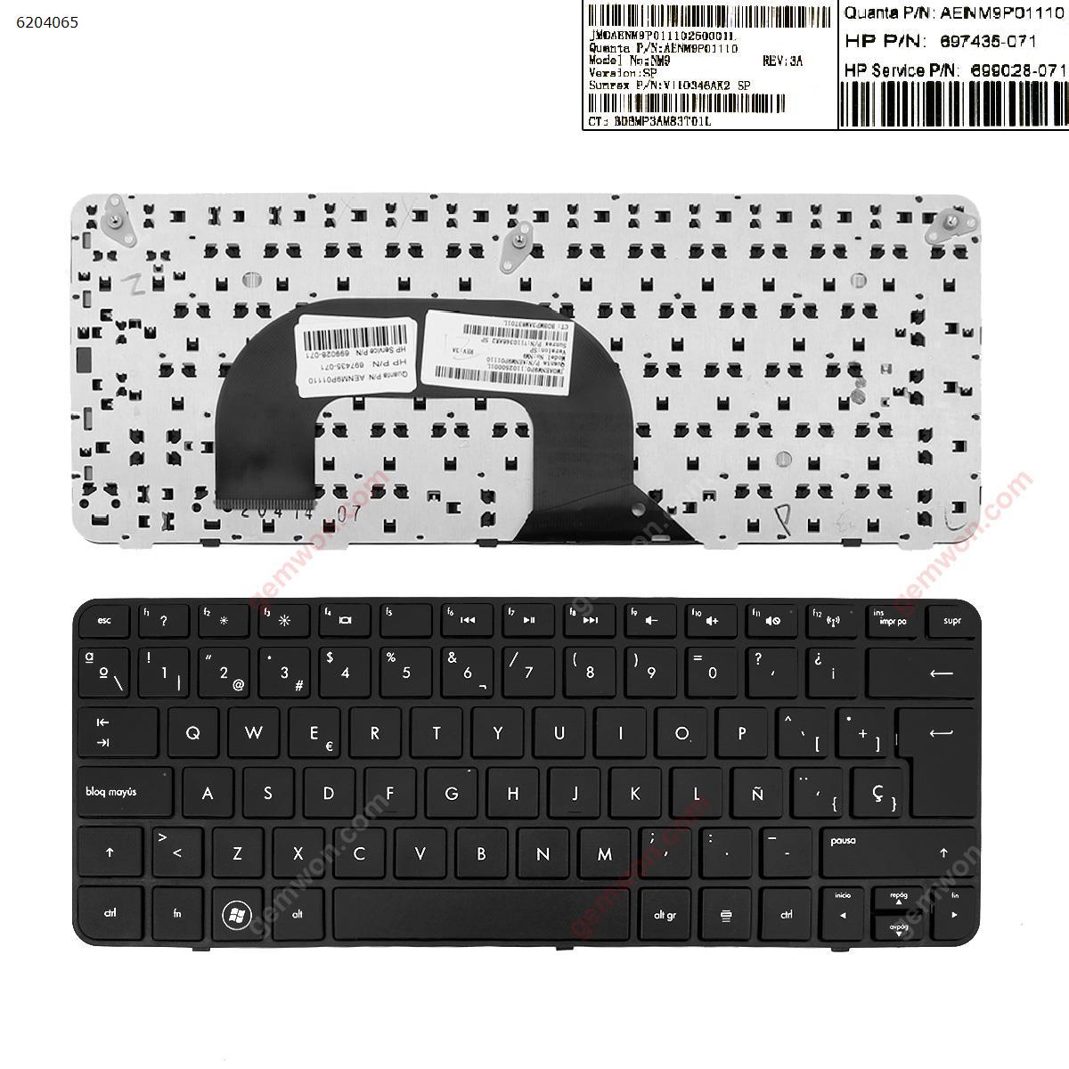 Picture of New Replacement Laptop Keyboard For HP Pavilion DM1-3000 DM1-4000 Series BLACK FRAME BLACK Reprint SP Layout