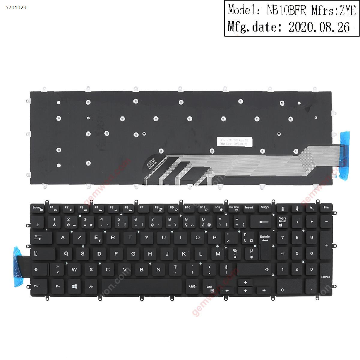 Picture of New Replacement Laptop Keyboard For Dell Inspiron 15-7566 7567 5567 5568 BLACK （Without FRAME,OEM）WIN8 FR Layout