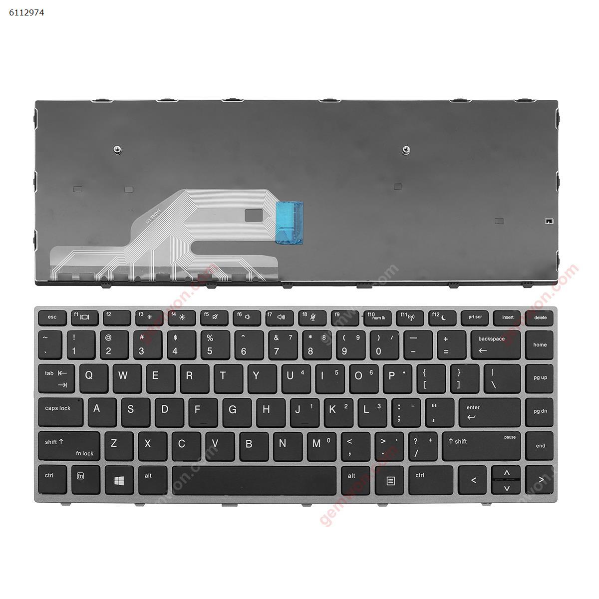 Picture of New Replacement Laptop Keyboard For HP Probook 430 G5 440 G5 445 G5 GRAY  FRAME BLACK WIN8 US Layout