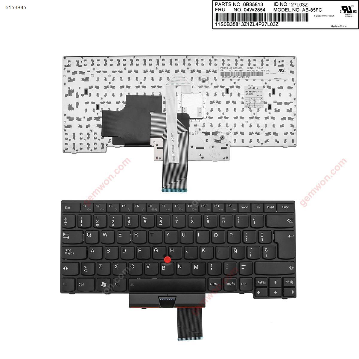 Picture of New Replacement Laptop Keyboard For ThinkPad E430 BLACK  WIN8 SP Layout