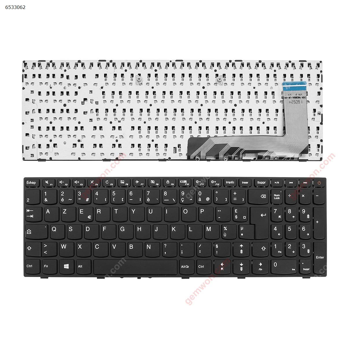 Picture of New Replacement Laptop Keyboard For Lenovo IdeaPad 110-15ISK 110-17ACL 110-17IKB 110-17ISK BLACK FRAME BLACK (Without Foil,For Win8) FR Layout