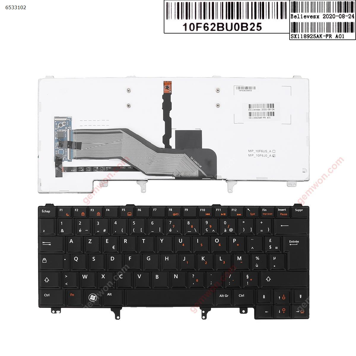 Picture of New Replacement Laptop Keyboard For DELL Latitude E6420 E5420 E6220 E6320 E6430 BLACK(Backlit  ， Without Point stick,For Win8) Reprint FR Layout