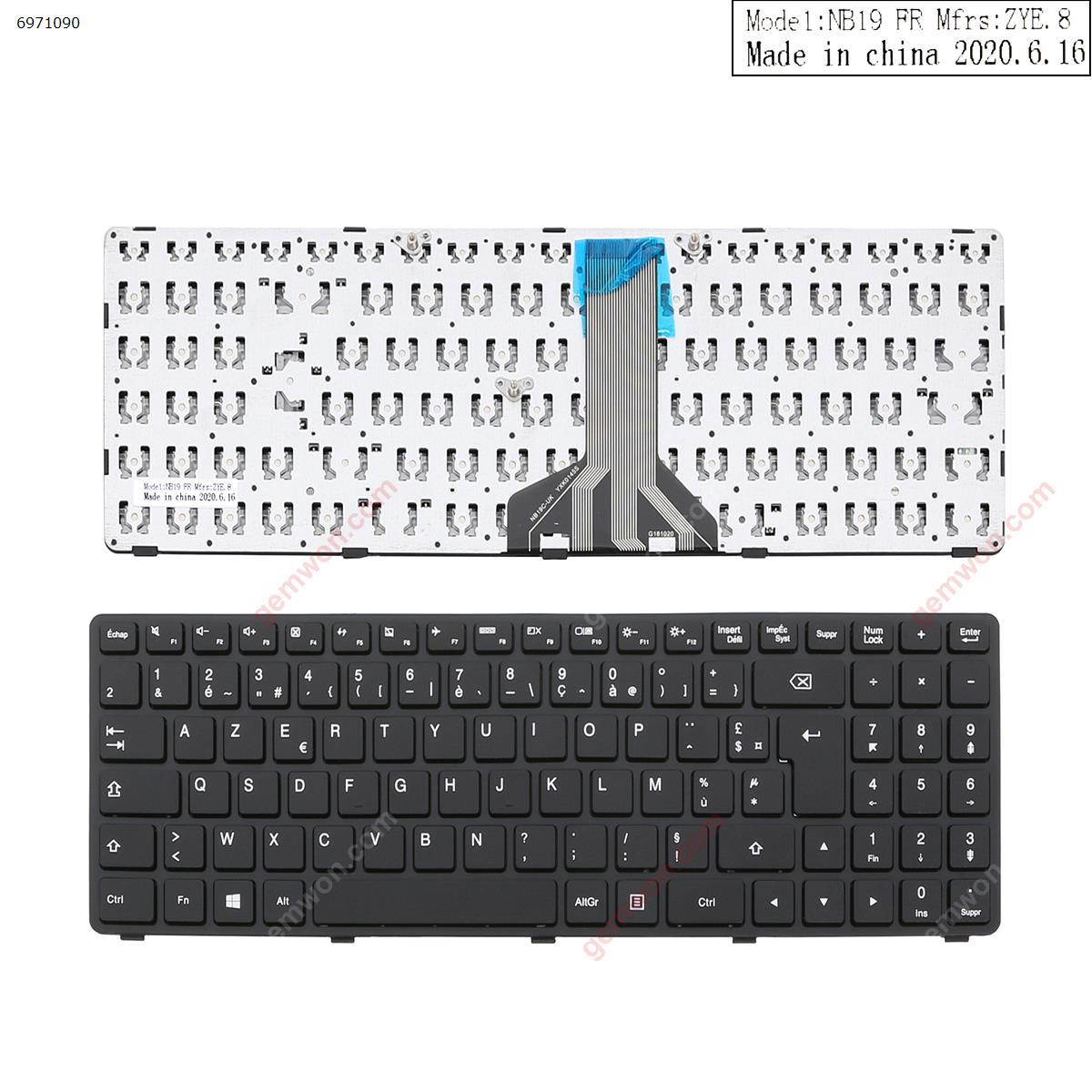 Picture of New Replacement Laptop Keyboard For LENOVO Ideapad 100-15IBD BLACK FRAME BLACK （Without Foil  OEM ）  WIN8 FR Layout