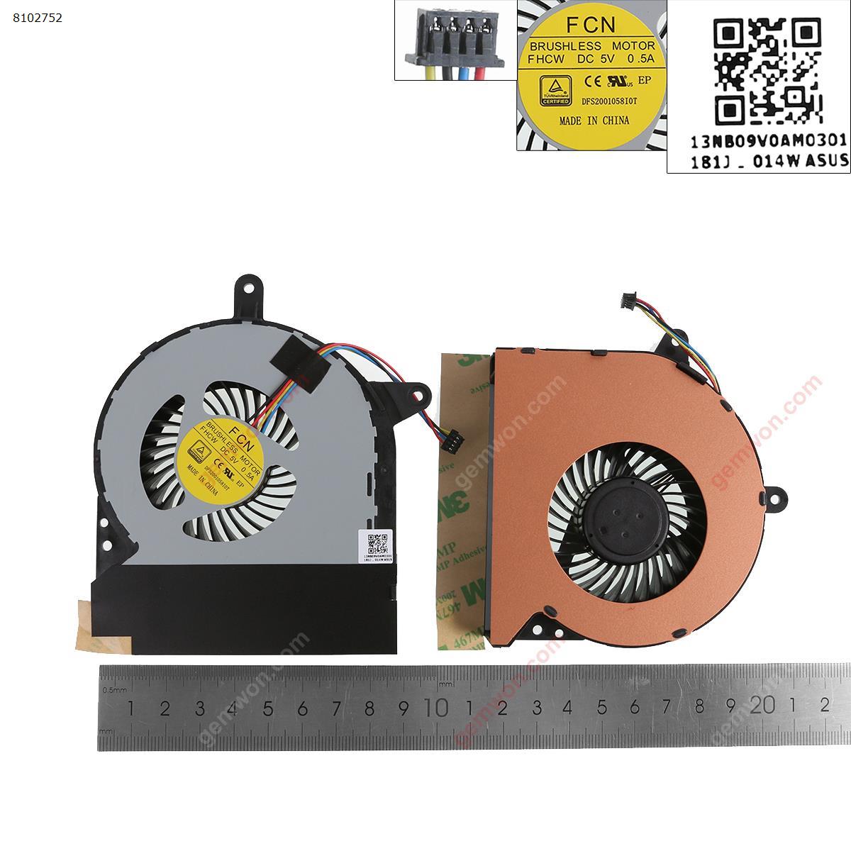 Picture of New Replacement CPU Cooling Fan For ASUS  G752v G752vy G752vt G752vl (For GPU fan，Thickness:20MM，Original) MF75090V1-C520-S9A Layout