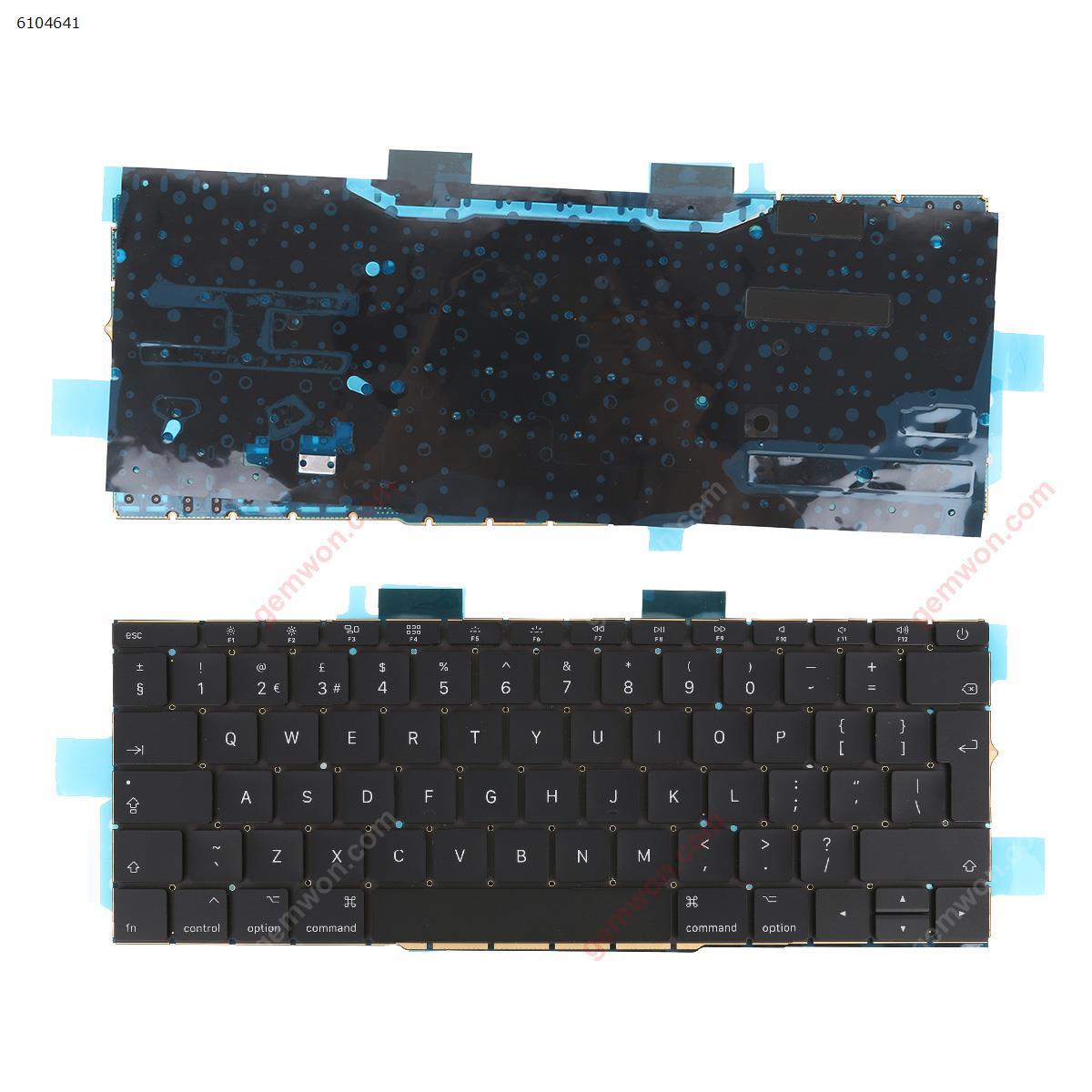 Picture of New Replacement Laptop Keyboard For Apple MacBook Pro 13.3" A1708 Black (With Backlit Board) Uk Layout