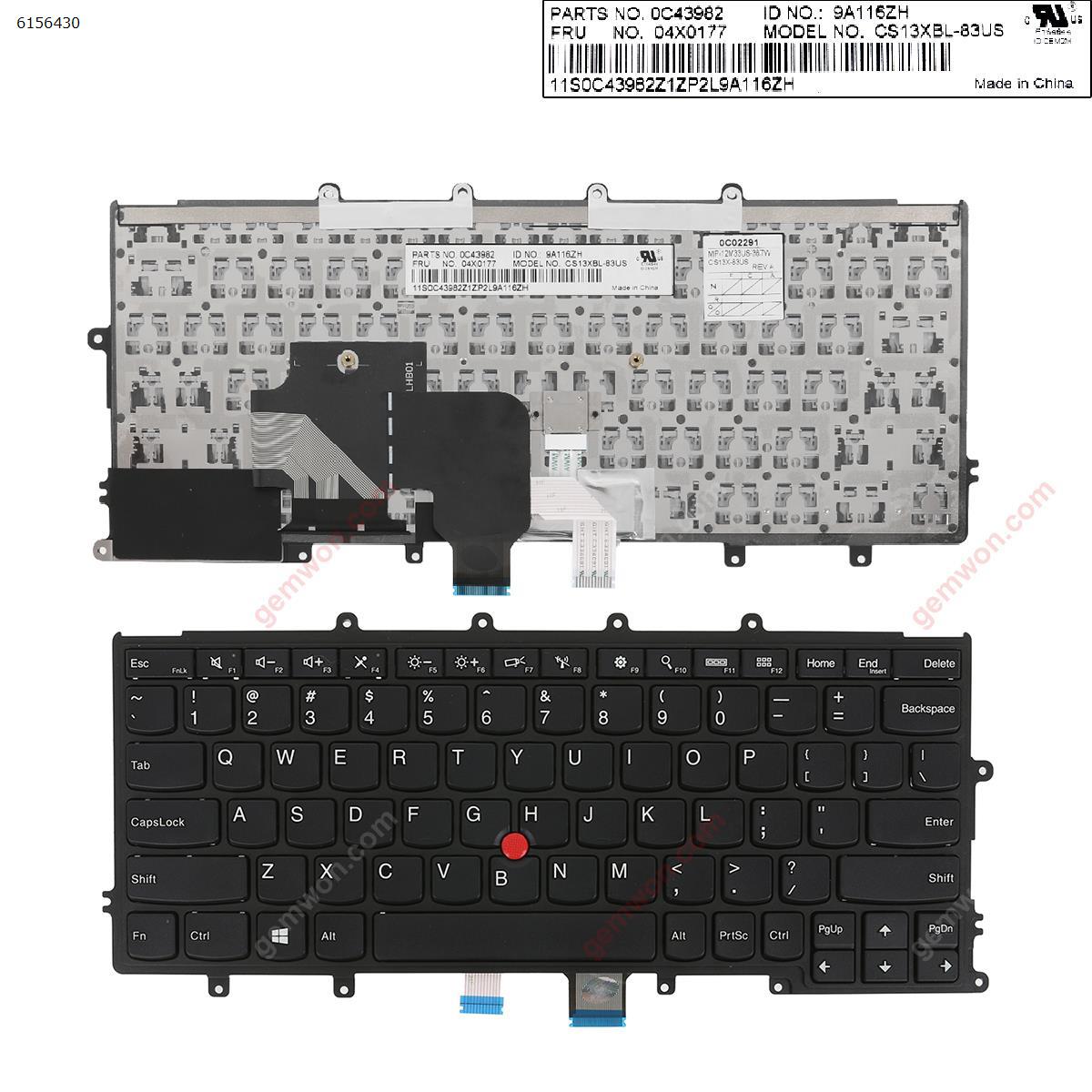 Picture of New Replacement Laptop Keyboard For IBM Thinkpad X240 X240S X250 X260  BLACK FRAME BLACK(For Win8,With Point Compatible with X270) US Layout