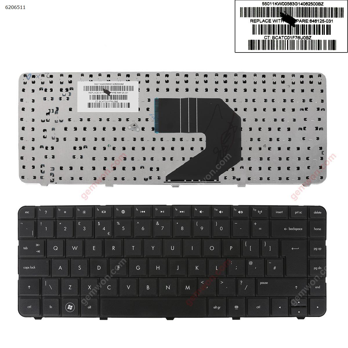 Picture of New Replacement Laptop Keyboard For HP Pavilion G4-1000 G6-1000 CQ43 CQ57 430 630S BLACK(without foil OEM) Uk Layout