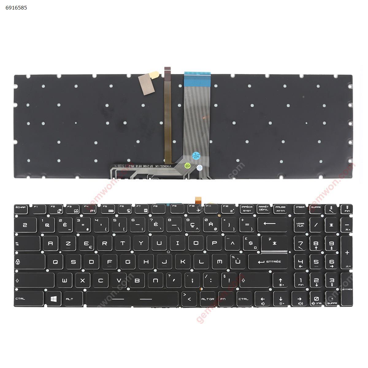 Picture of New Replacement Laptop Keyboard For MSI GT72 GS60 GS70 WS60 GE72 GE62 BLACK ( Backlit,Without FRAME,WIN8) FR Layout