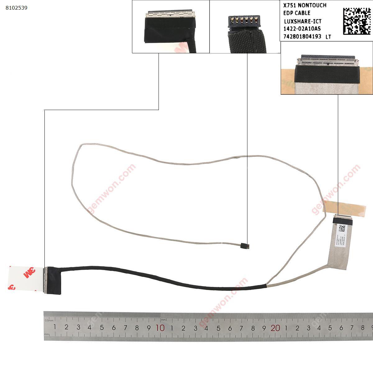Picture of New LCD Display Screen Cable Replacement  For ASUS X751S F751L F751LJ f751m/md/s K751M 30pin Without Touch