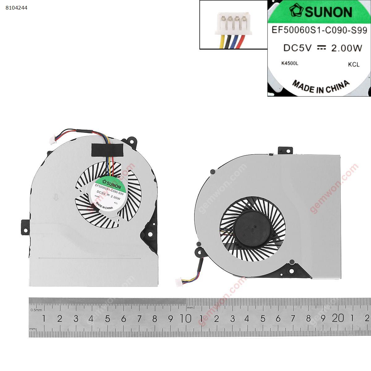 Picture of New Replacement CPU Cooling Fan For ASUS K56 K56C K56CA K56X K56CM K56CB （For thickness:6.5mm，Ultrathin models，OEM） N/A Layout