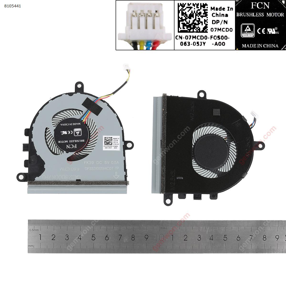 Picture of New Replacement CPU Cooling Fan For DELL Inspiron 5570 15-5575 3583 （Original，Version 2, a little flaw） 07MCD0