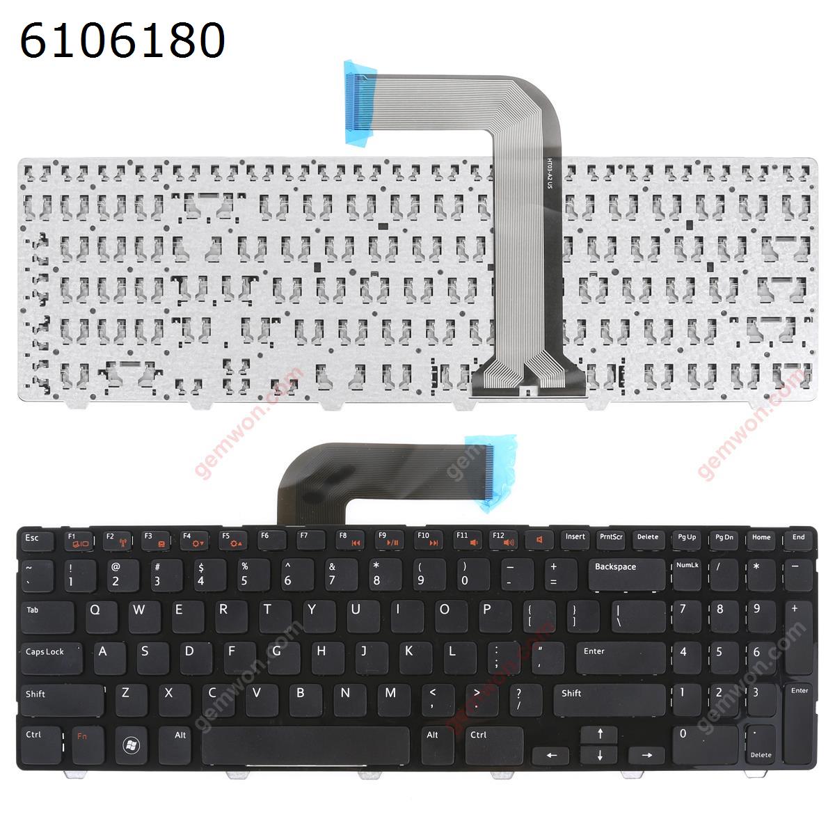 Picture of New Replacement Laptop Keyboard For DELL NEW Inspiron 15R N5110 GLOSSY FRAME BLACK （Without Foil , OEM） US Layout